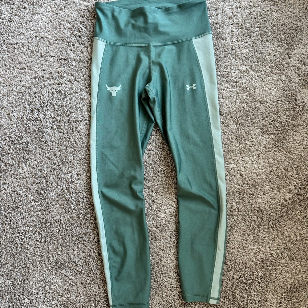 Under Armour x The Rock Green Leggings